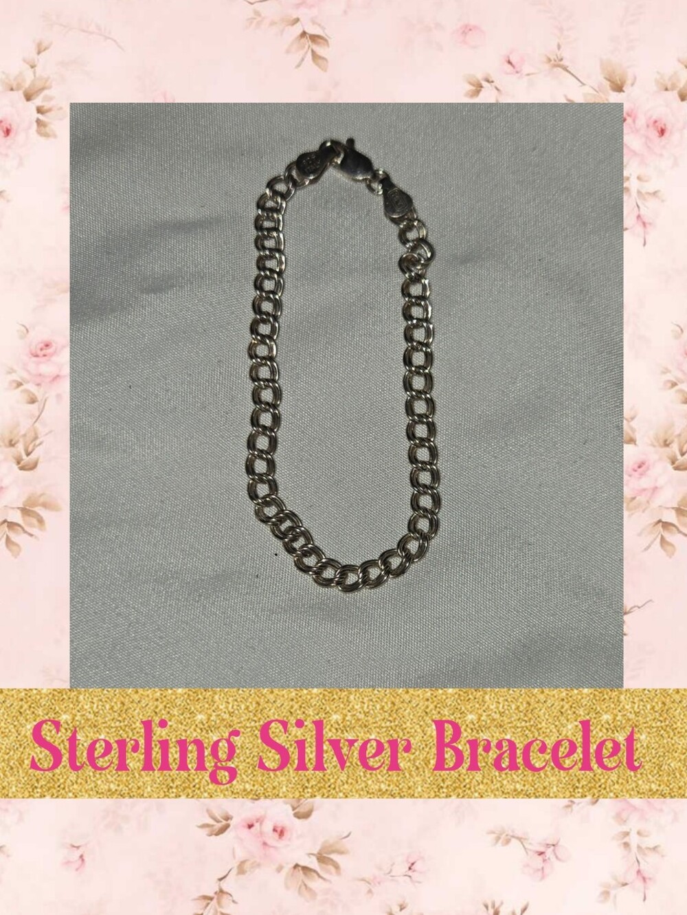 Sterling Silver Link Bracelet - Silver